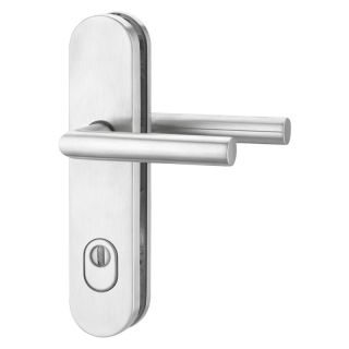 Set maner Logo 8745/9203 pentru usi de intrare 65-75mm, inox, 61/10 mm, EDI