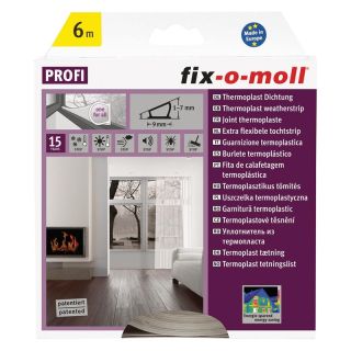 Garnitura de etansare pentru usi si ferestre, transparent, Termoplastic, 6 m, FIX-O-MOLL