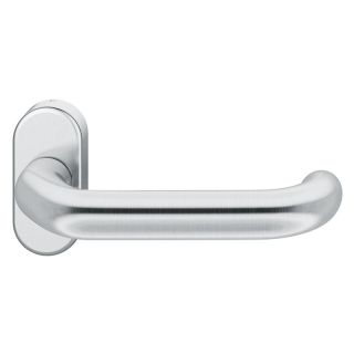 Maner pentru usi profilate 06 1070, partea perforata, pe rozeta ovala, patrat 8mm, inox, FSB