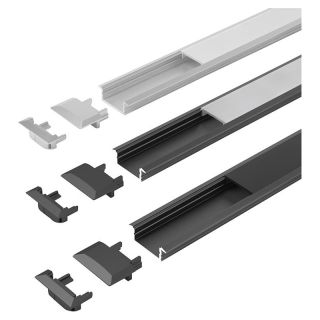 Profil ChannelLine C, 3000 mm, negru/opal, HALEMEIER
