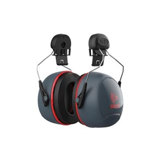 Casti de protectie Sonis 3, pentru atasare la casca, 111-116 dB, rosu, JSP