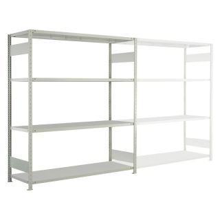 Rafturi conectabile Plug-In META Clip S3 compartiment mare XXL, unitate de baza, zincat, 2000 x 1700 x 600, portanta 200 kg/polita, 4 polite, META