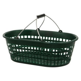 Cos de gradina 15 kg, verde, oval cu maner pliabil dublu