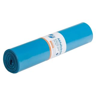 Saci menajeri Premium Plus 120 l, albastru, 700 x 1100 mm, grosime 34 μm, rola de 25 buc