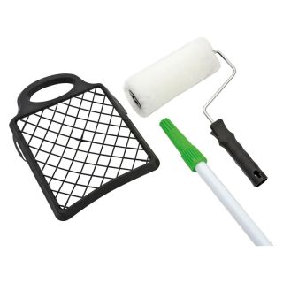 Set role de vopsea, 3 parți 18 cm Vestanrol + grila + tija 120 cm suport tija fixa 58047 Nespoli