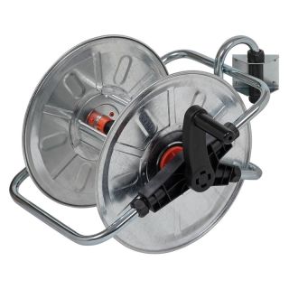 Suport furtun galvanizat, montare pe perete, rotativ, capacitate 1/2"-50 metri