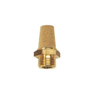 Amortizor de zgomot din bronz sinterizat, hexagonal, filet de alama, G1/4", Ø 11 mm, cheie 15 mm, RIEGLER