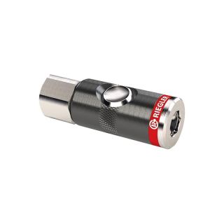 Cupla rapida de siguranta, cu buton, NW 7.4, filet interior G1/2", SW 24 mm, RIEGLER
