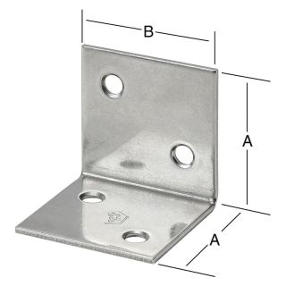 Vinclu de imbinare larg, cu perforatii, 40 x 40 x 40 x 2.0 mm, inox, VORMANN