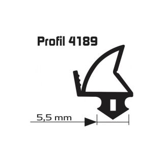 Garnitura de etansare pentru renovarea ferestrelor sau usilor din lemn 4189, negru, 25 m, la rola, ELTON