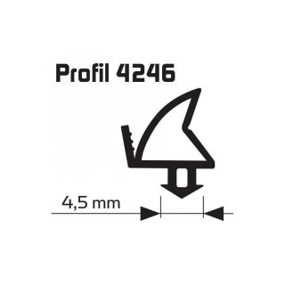 Garnitura de etansare pentru renovarea ferestrelor sau usilor din lemn 4246, negru, 25 m, la rola, ELTON