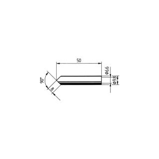 Varf de lipit ERSADUR, comandat in special (fara plumb), varf lat, 8.0mm, ERSA