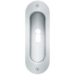 Maner incastrat pentru usi culisante 42 4212, ovala, 87 x 28 x 10mm, fara perforatie, aluminiu F1, FSB