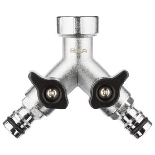 Racord furtun GEKA plus, cu doua cai si piulita de imbinare rotativa, 3/4", in blister, GEKA