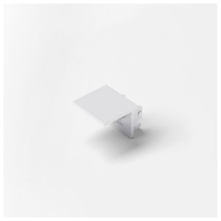 Capac de capat cu profil incastrat FineLite, fixare prin clipsare, aspect de aluminiu, HALEMEIER