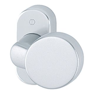 Buton plat pe rozeta E58G/55, pentru usi profilate, fix, F69, 8mm, HOPPE