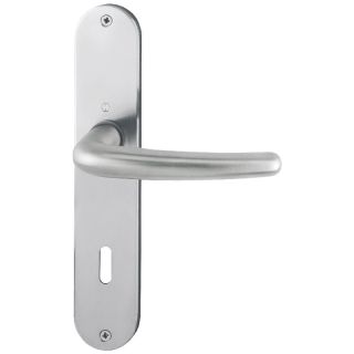 Maner pentru usi de interior 37-42mm, Denver E1310Z/302, cu placa lunga, 8/78mm, WC, inox, HOPPE