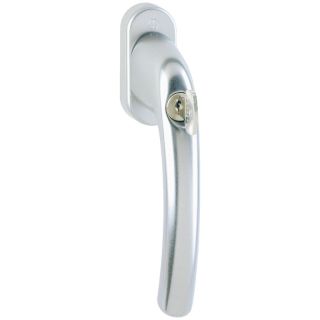 Maner de fereastra seria Tokyo 0710SV/U26, cu buton, aluminiu F9016, 7 x 32 mm, HOPPE