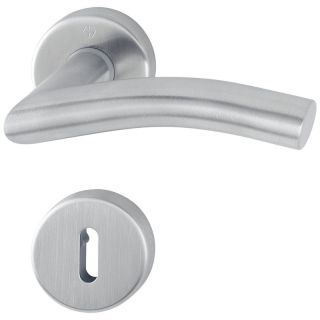 Maner pentru usi de interior Antwerpen E1420Z/42KV/42KVS, rozeta pentru maner si cheie, 8mm, WC, inox, HOPPE