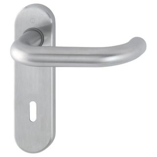 Maner pentru usi de interior 35-45mm Paris E138Z/353K, placa scurta si buton 58, 8/72mm, PZ, inox, HOPPE
