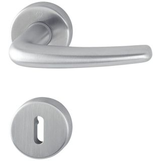 Maner pentru usi de interior 37-42mm, Denver E1310Z/42KV/42KVS, cu rozete, 8mm, WC, inox, HOPPE