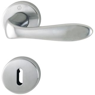 Maner pentru usi de interior 37-42mm, Genova M1535/19KV/19KVS, cu rozete, 8mm, BB, F45-R, HOPPE
