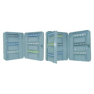 Cutie organizator pentru 45 chei, 300 x 240 x 78 mm, gri deschis, tabla de otel, montare pe perete