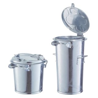 Cos colectare deseuri, din tabla de otel, 110 l, 530 x 905 x 565 mm, Ø 476/385 mm, manere laterale