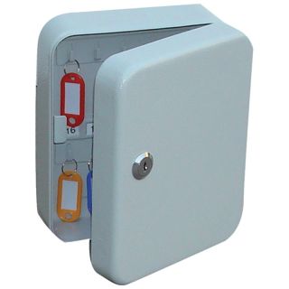 Cutie organizator pentru 90 chei, 245 x 300 x 80 mm, din otel, montare pe perete