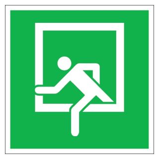 Indicator iesire de urgenta, 150 x 150 mm, autoadeziv, SAFETY MARKING