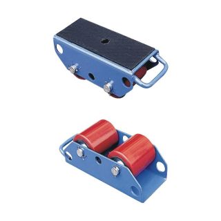 Platforma cu role de transport, pentru sarcini grele, 2 tone, 2 role, din poliuretan, 115 x 270 x 110 mm