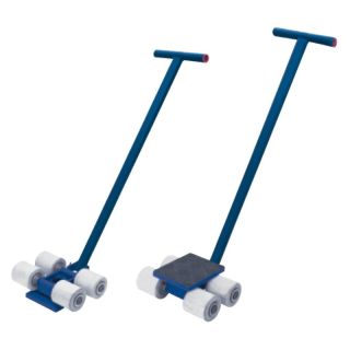 Platforma cu role de transport, pentru sarcini grele, cu bara de directie, 3 tone, 4 role, nylon, 305 x 231 x 108 mm
