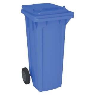 Tomberon gunoi WAVE, 80 l, 482 x 552 x 933 mm, din HDPE, DIN EN 840-1, albastru