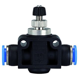 Supapa de reglare a debitului, dreapta, cu 2 dopuri de blocare, furtun Ø 8 mm, lungime 52.0 mm, RIEGLER