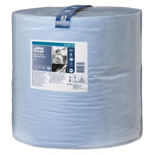 Servetele de hartie W1, extra puternice, 34 x 36.9 cm, 2 straturi, 1000 foi, albastru, pe rola, 130070, TORK