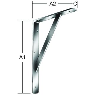 Consola de rezistenta, 330 x 500 x 30 mm, portanta pana la 150 kg, alb, VORMANN