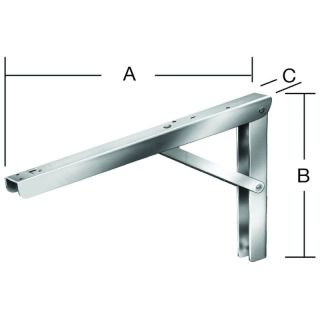 Consola pliabila Multi-Line, 300 x 200 x 30 x 1.5 mm, 6 perforatii Ø 4 mm, zincat, VORMANN