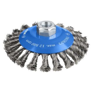 Perie conica Bosch, fir rasucit otel 0.5mm, M14, 115mm