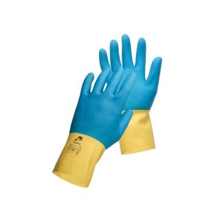 Manusi protectie chimica Cerva CASPIA, albastru/galben, mas. 7