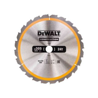 Panza fierastrau circular Dewalt CONSTRUCTION, 305x30x3mm, 24 dinti