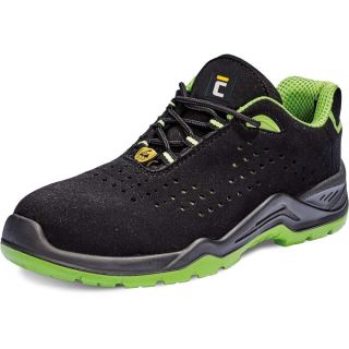 Pantofi de protectie Cerva HALWILL MF, S1P SRC ESD, negru/verde, mas. 40