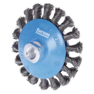 Perie conica Forum, fir rasucit otel 0.5mm, M14, 100mm