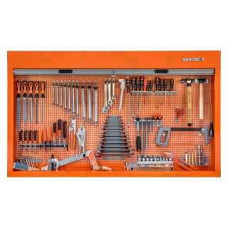 Dulap de scule cu oblon, trusa scule de uz general - 110 piese, 1800x170x900mm