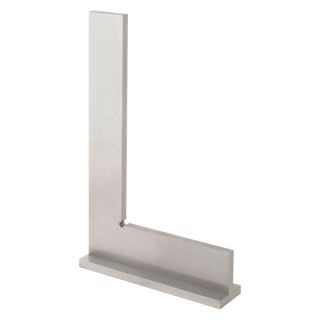 Echer de precizie Forum, DIN875/I B, cu talpa, inox, 400x265mm