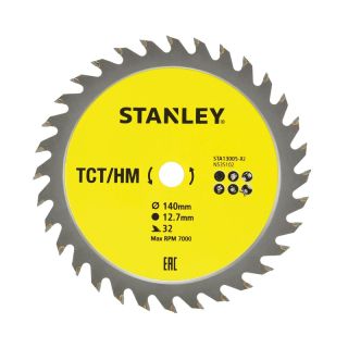 Panza fierastrau circular Stanley, TCT/HM, 140x12.7mm, 32 dinti