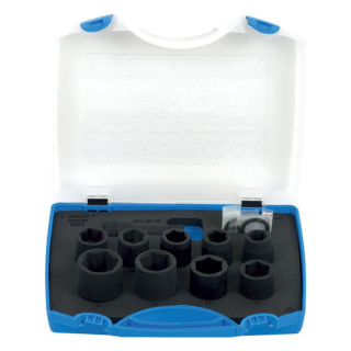 Set capete chei tubulare de impact Unior 231/4PB1, 1/2", 10 piese