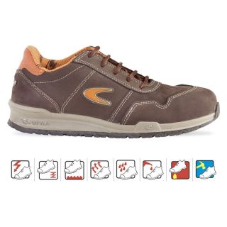 Pantofi de protectie cu bombeu Cofra YASHIN, S3 SRC, maro, mas. 39