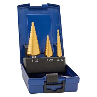 Set burghie in trepte Forum HSS TiN, 4-12/4-20/6-30mm