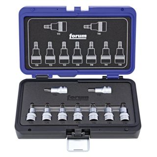 Set capete chei tubulare Forum, 1/2", TX, 9 piese