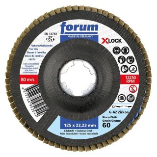 Disc lamelar slefuire multi-material Forum, X-Lock, 125mm, G60
